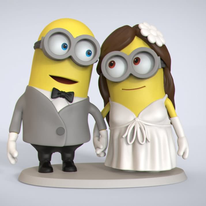Minions Couple Funny Wedding Couple Picture