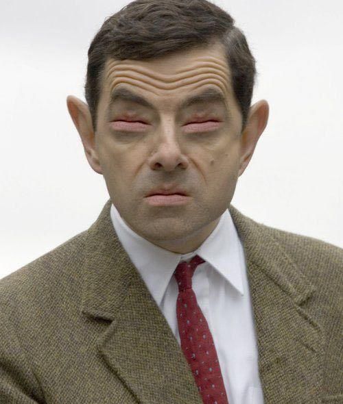 Mr Bean Eyes Lips Funny Photoshopped Face Image