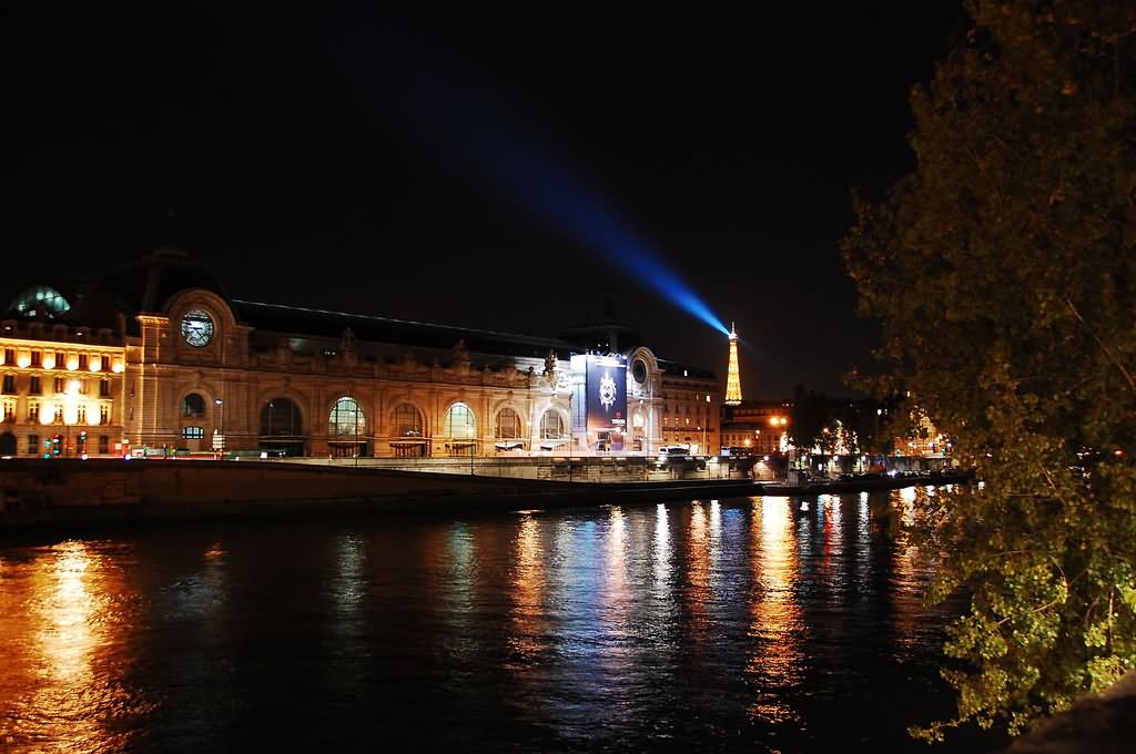 Musée d'Orsay Museum At Night From Seine