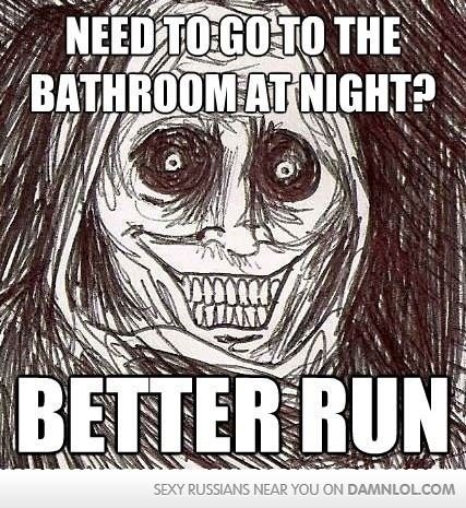 Need To Go To The Bathroom At Night Funny Weird Meme Photo