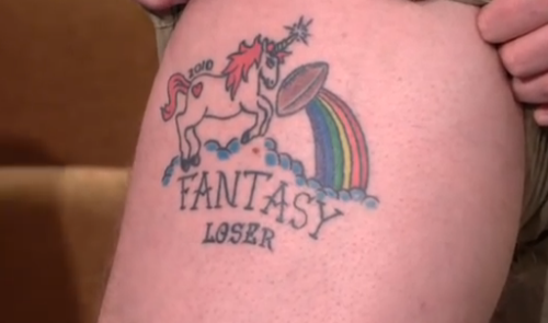 Nice Colored Fantasy Loser Tattoo