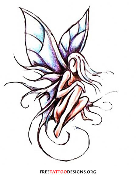Nice Fantasy Fairy Tattoo Design