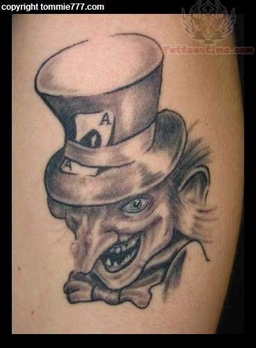 Nice Grey Ink Leprechaun Tattoo