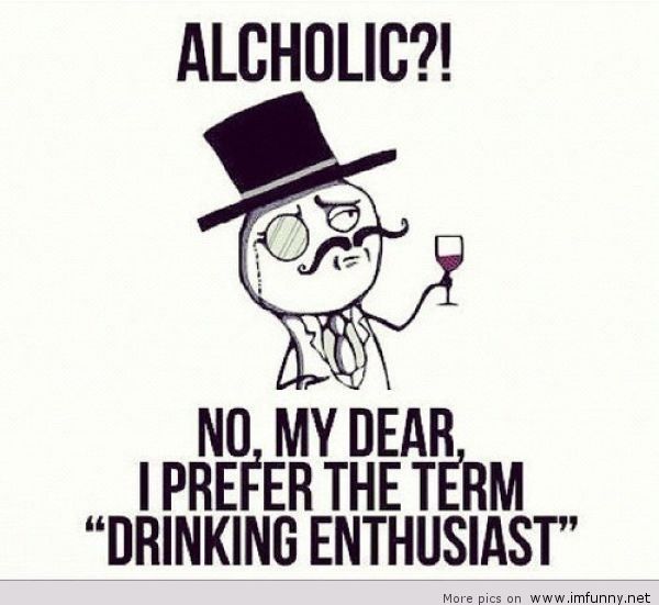 No My Dear I Prefer The Term Drinking Enthusiast Funny Meme Image