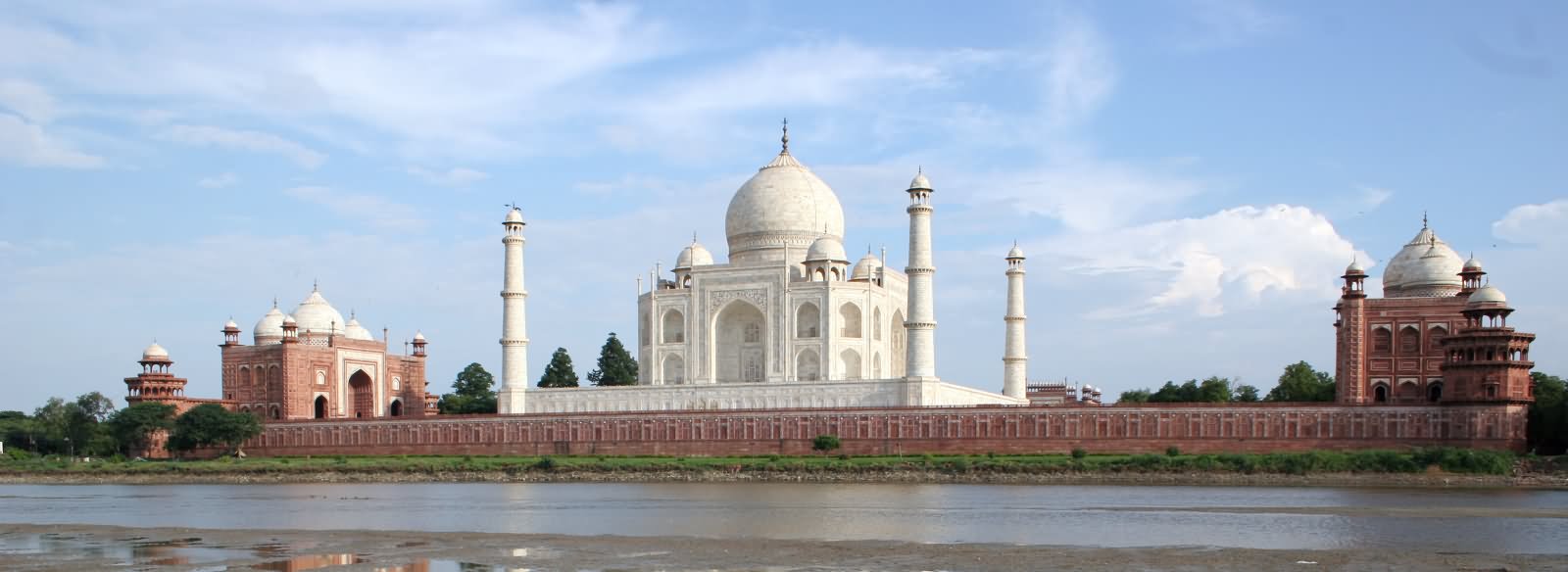 Northern View Of Taj Mahal Across The Yamuna