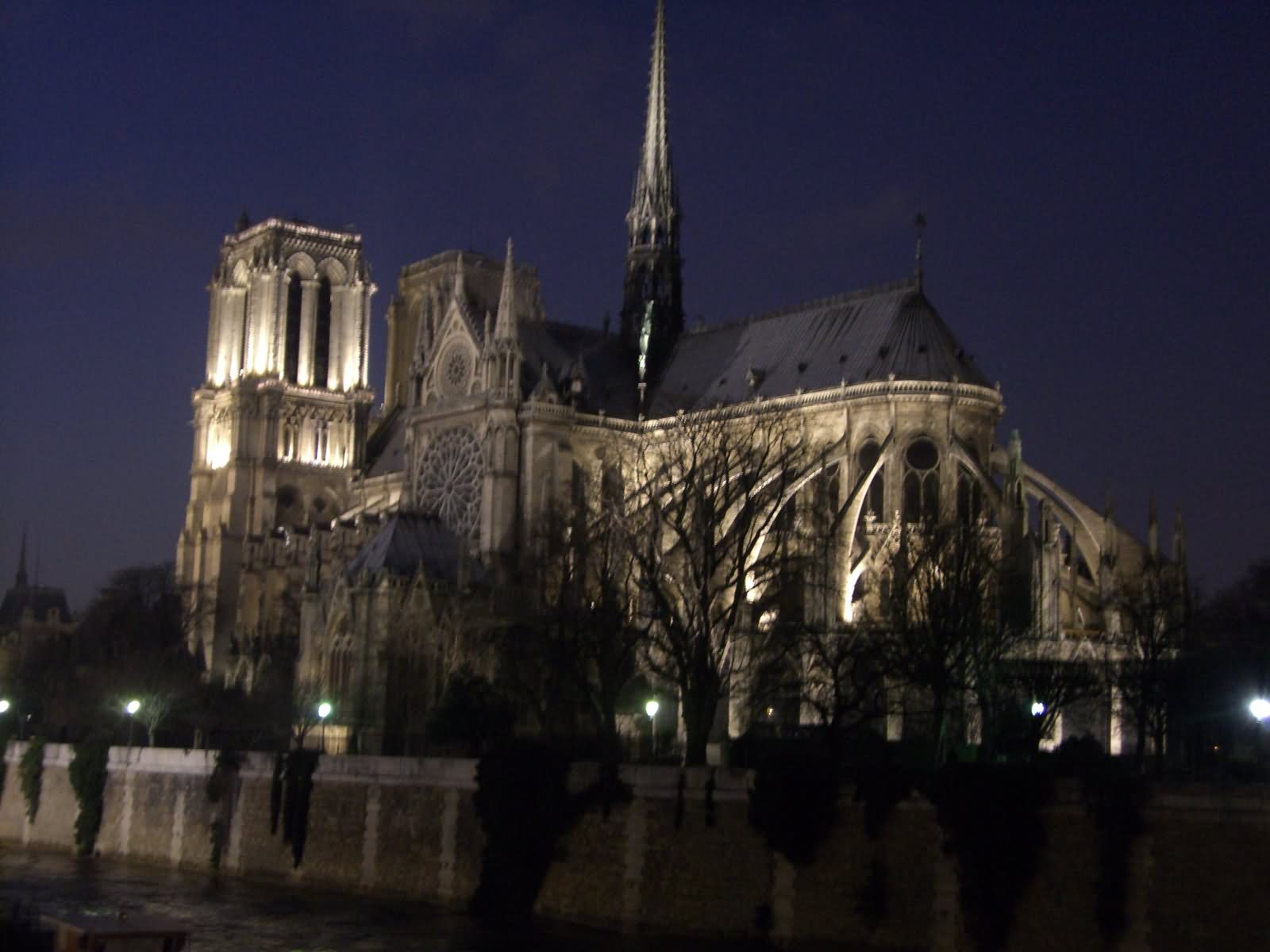 Notre Dame de Paris At Night Picture