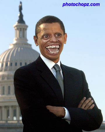 Obama Laughing Funny Photoshop Face Image