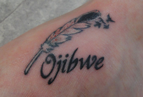 Ojibwe - Feather Tattoo Design For Grandma