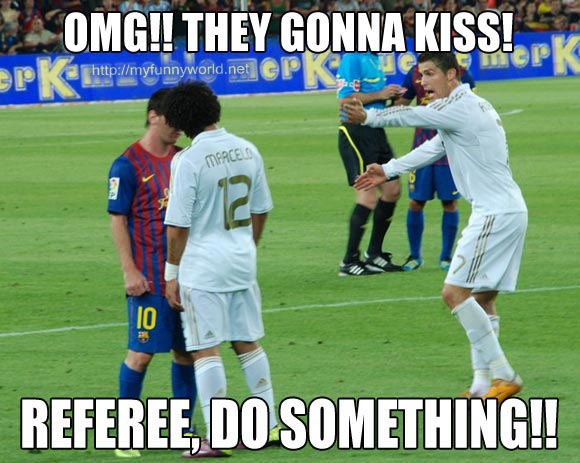 Omg They Gonna Kiss Referee Do Something Funny Sports Meme Picture For Whatsapp