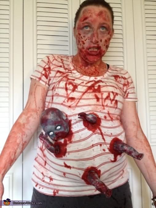 Pregnant Zombie Costume Funny Picture For Whatsapp