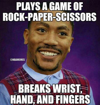 Plays A Game Of Rock Paper Scissors Funny Sports Meme Picture