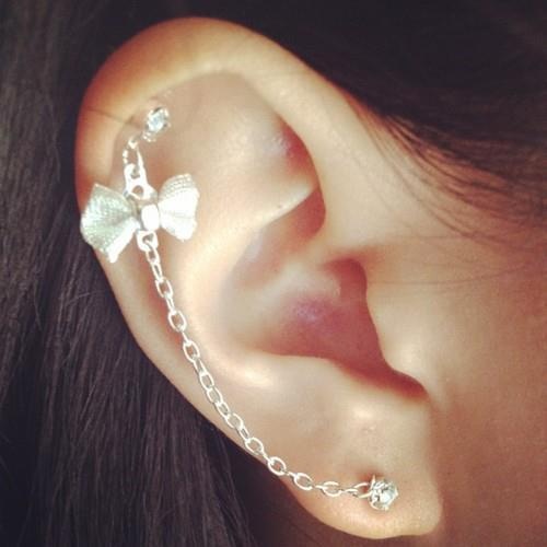 Right Ear Chain Piercing For Girls