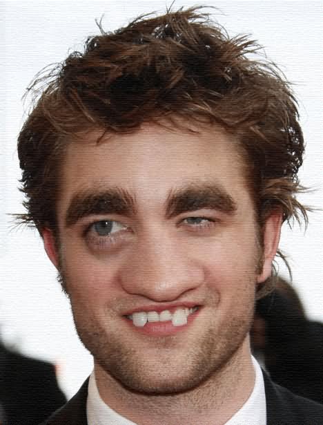 Robert Pattinson Evil Face Funny Photoshopped Picture