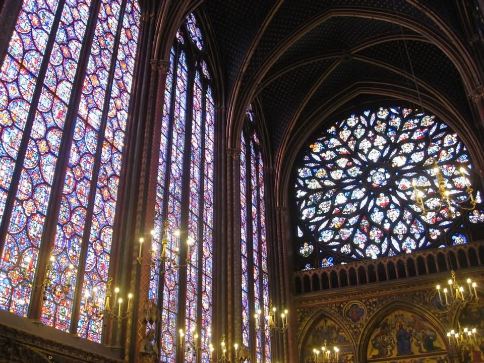 Rose Window Inside Sacre-Coeur Church
