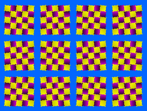 Rotating Squares Optical Illusion