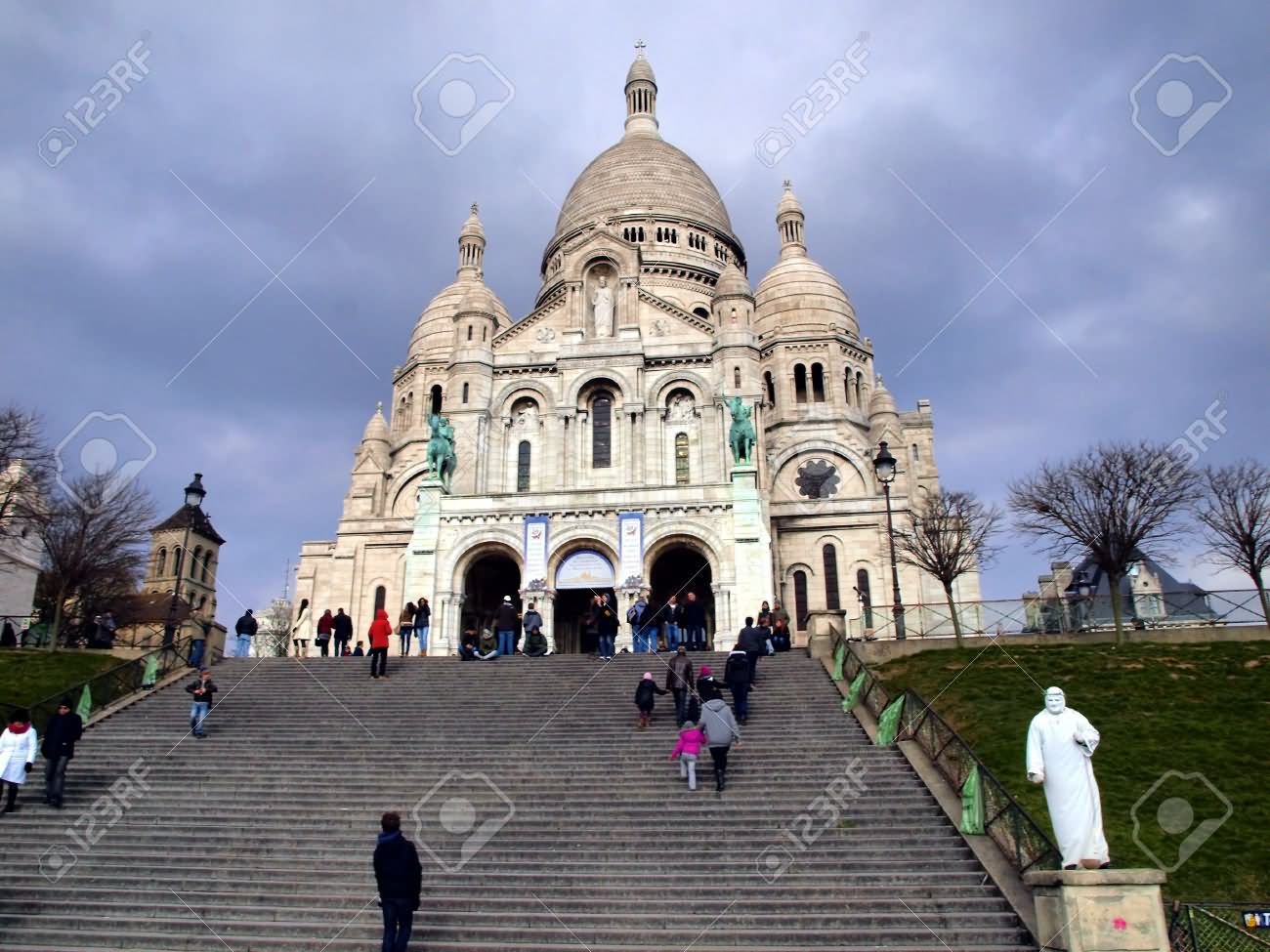 Sacre-Coeur Cathedral On A Winter Morning