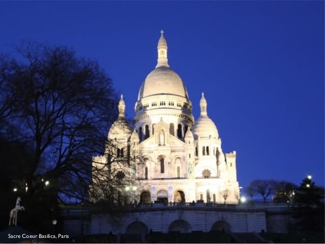 Sacre Coeur Paris Night View