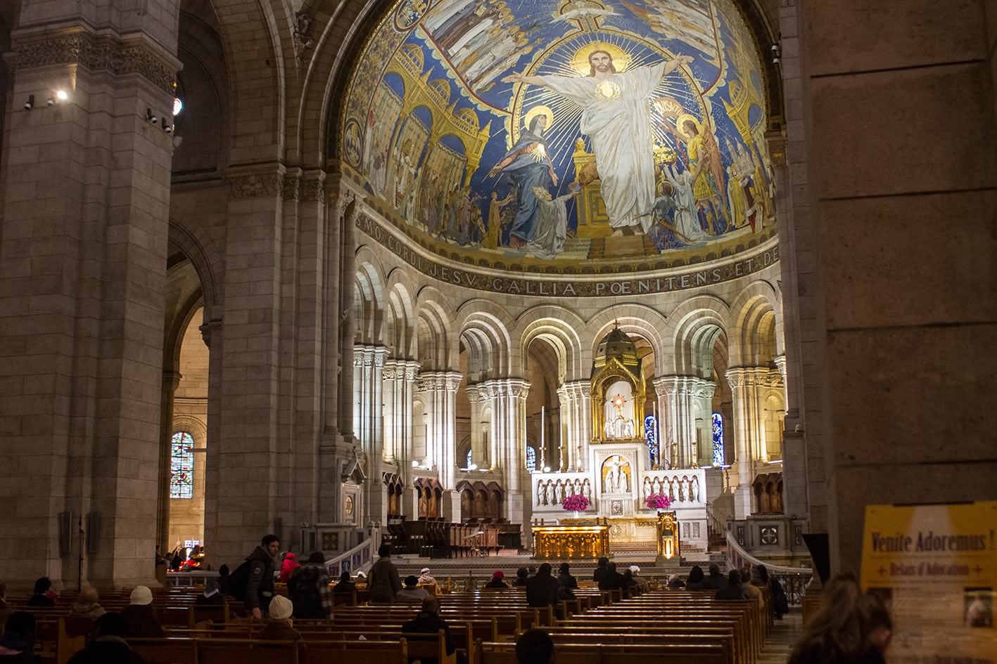 Sacred Heart Jesus Inside View Of Sacre-Coeur, Paris