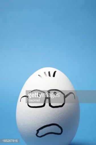 Sad Face Egg With Eyeglass Funny Picture