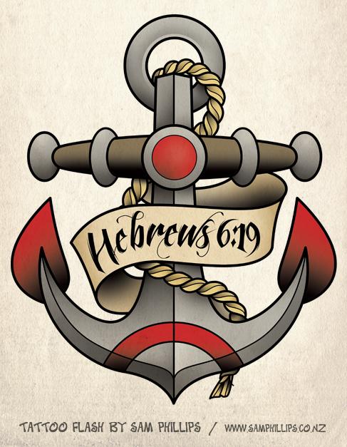 Sailor Anchor With Banner Tattoo Design By Sam Phillips