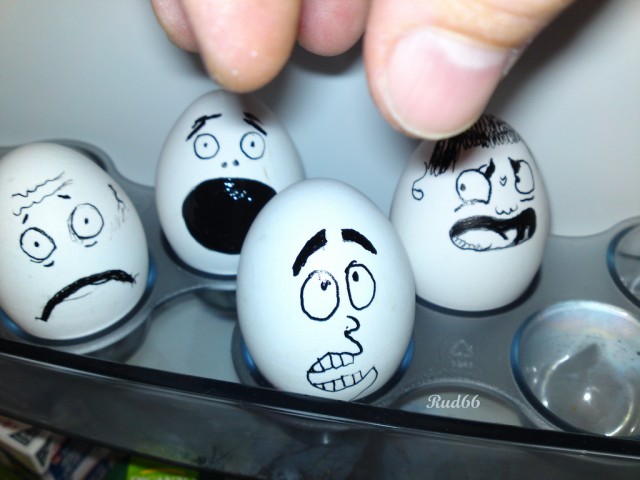 Scared Faces Funny Eggs Picture