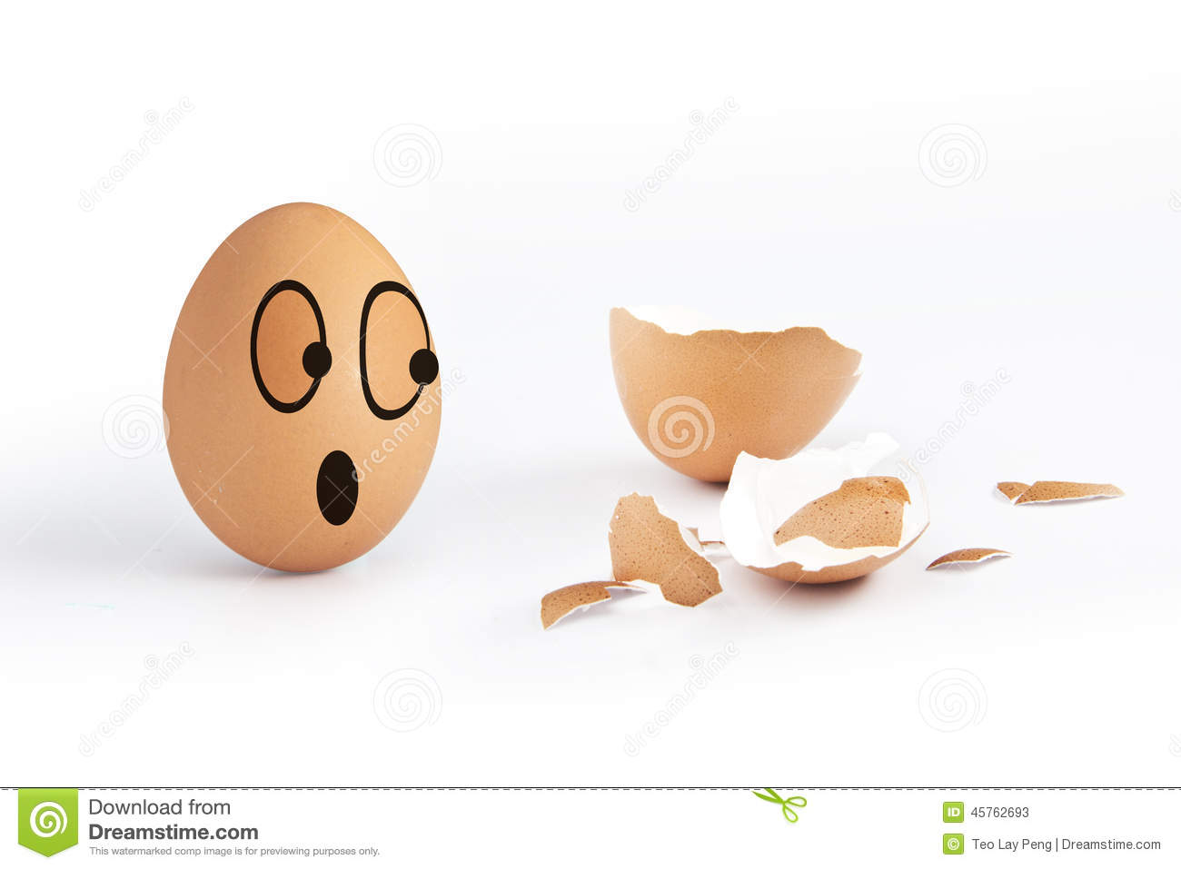 Shocked Face Egg Funny Picture