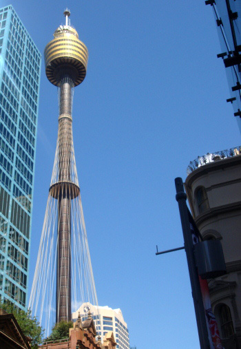 Side Angle View Of Sydney Tower