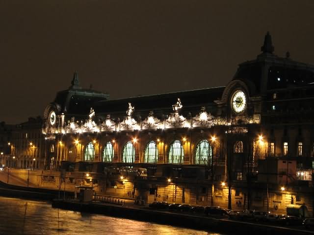Side View Of Musée d'Orsay At Night