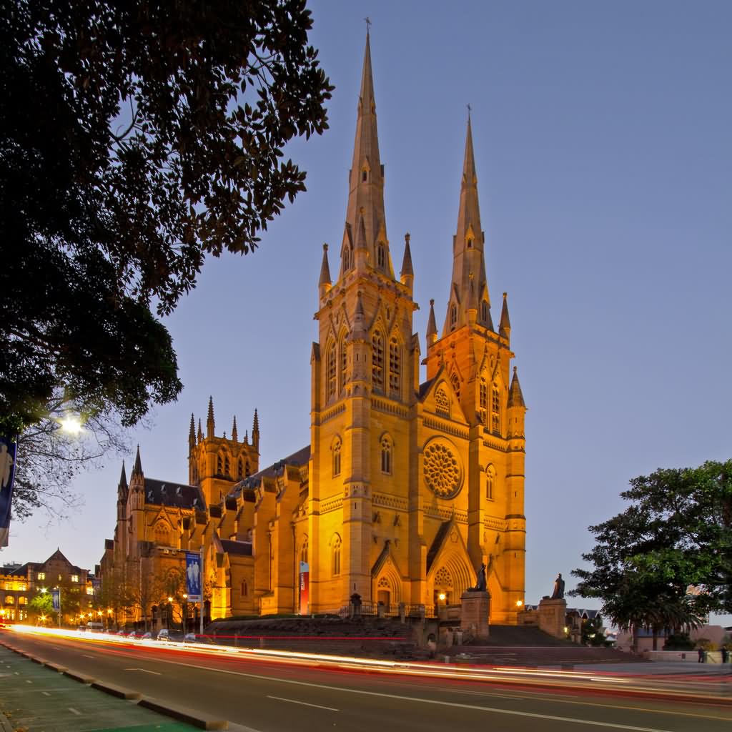 Side View Of St. Mary's Cathedral, Sydney