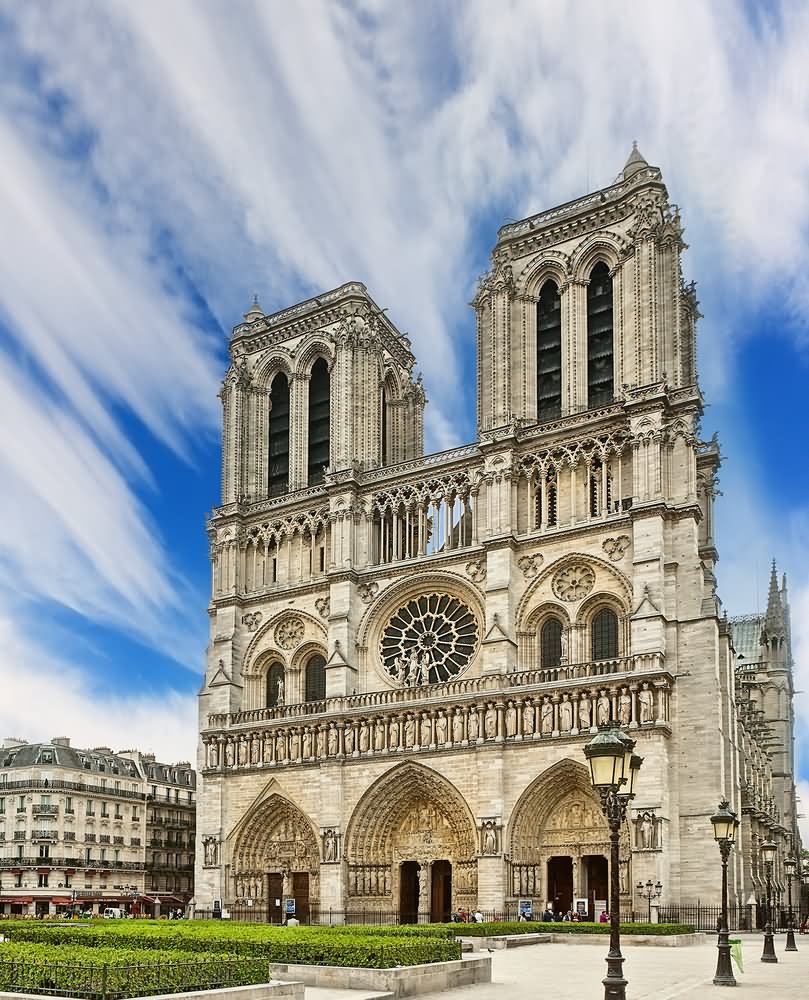 Side View Of The Notre Dame de Paris