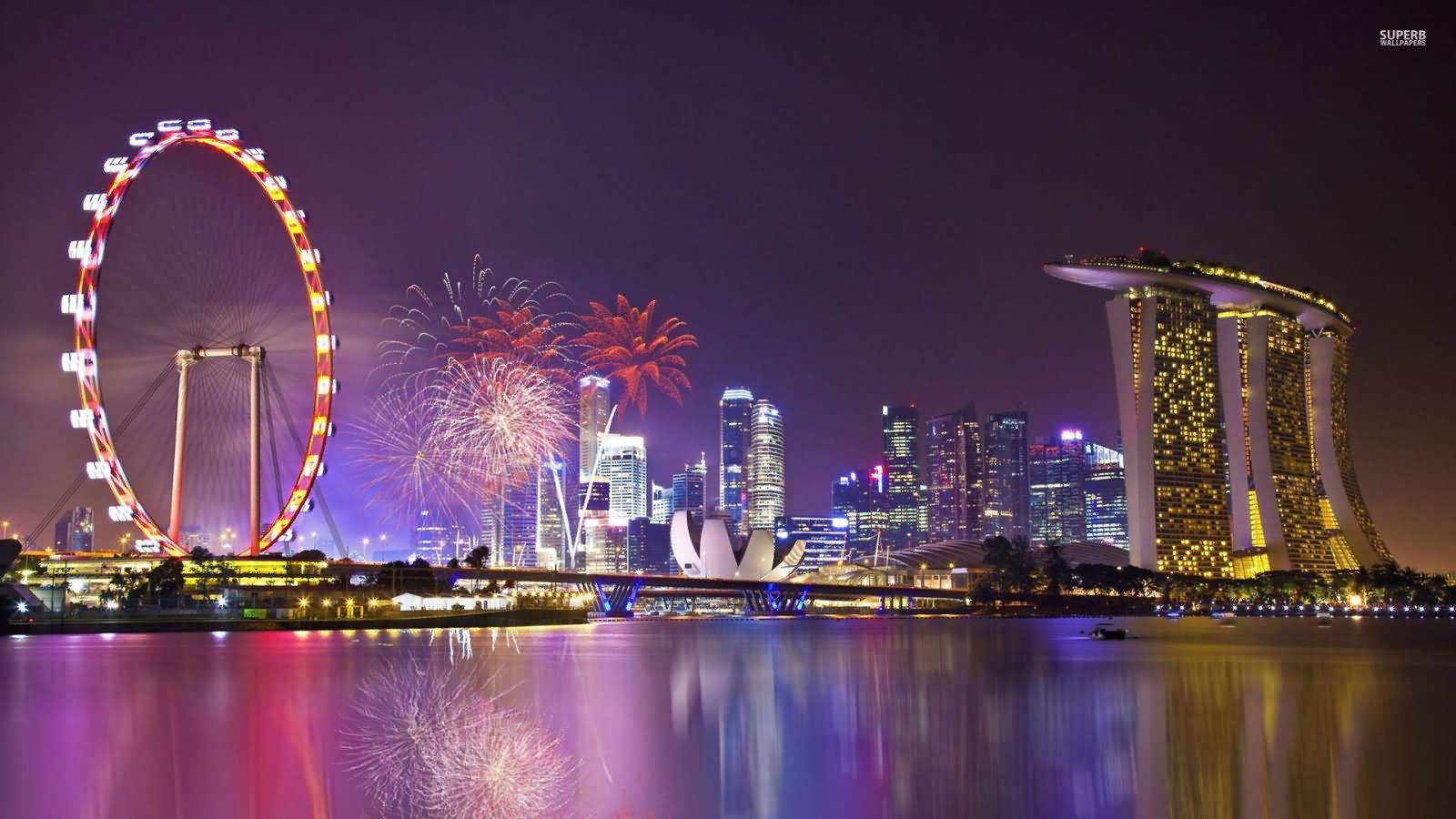 Singapore Flyer Fireworks Picture