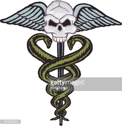 Skull Medical Symbol Tattoo Design
