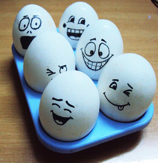 Smiley Faces Funny Eggs Picture For Whatsapp