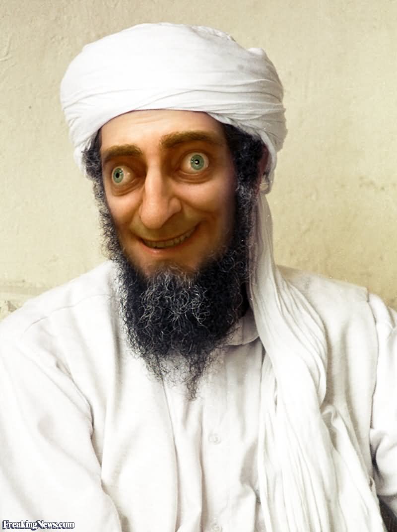 Smiling Osama Bin Laden Funny Photoshopped Image