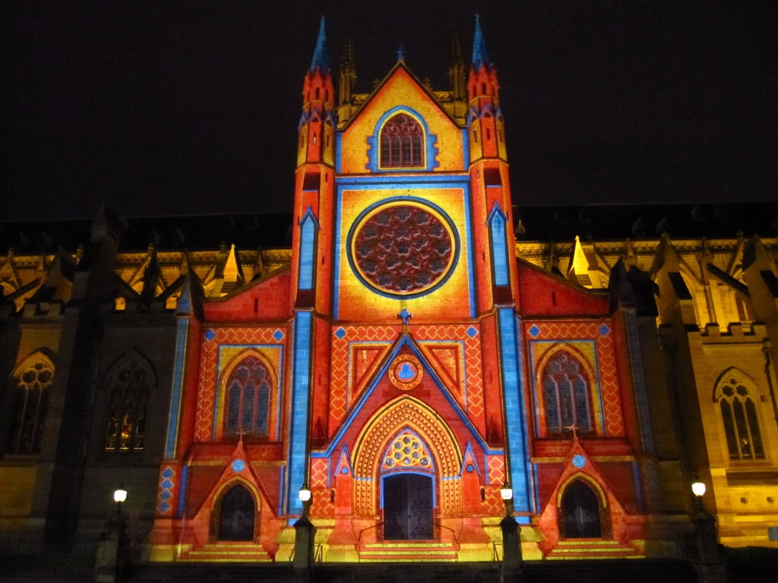 St. Mary's Cathedral Christmas Night Lights