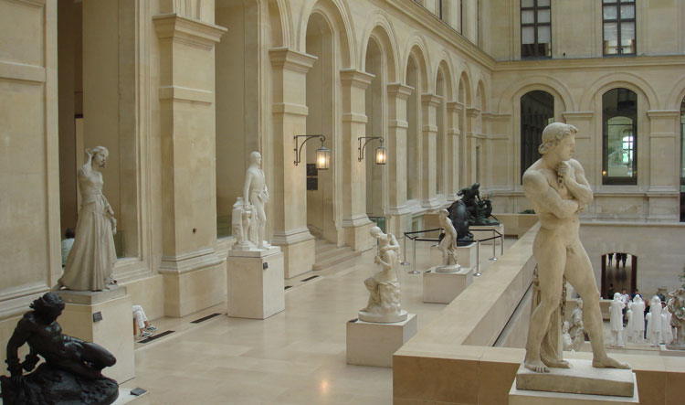 Statues Inside The Louvre Museum