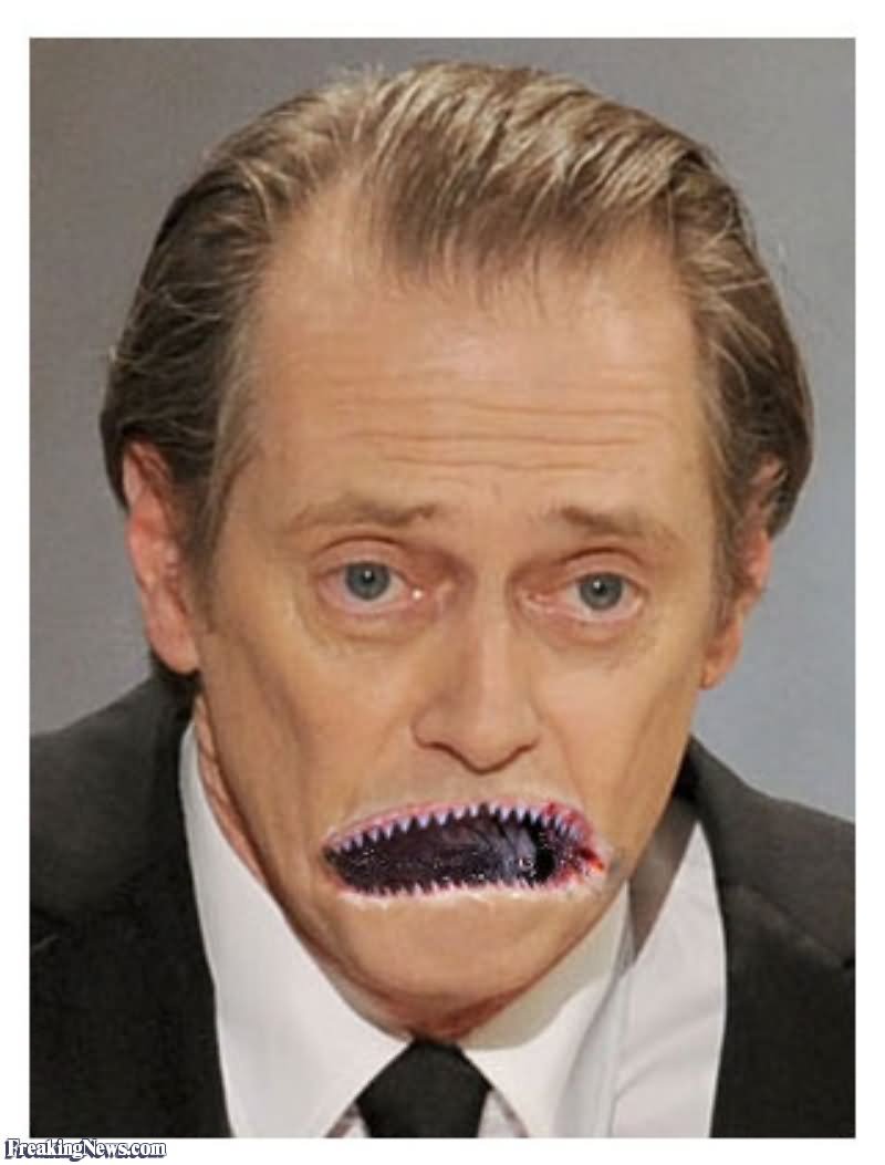 Steve Buscemi With Shark Face Funny Photoshopped Picture