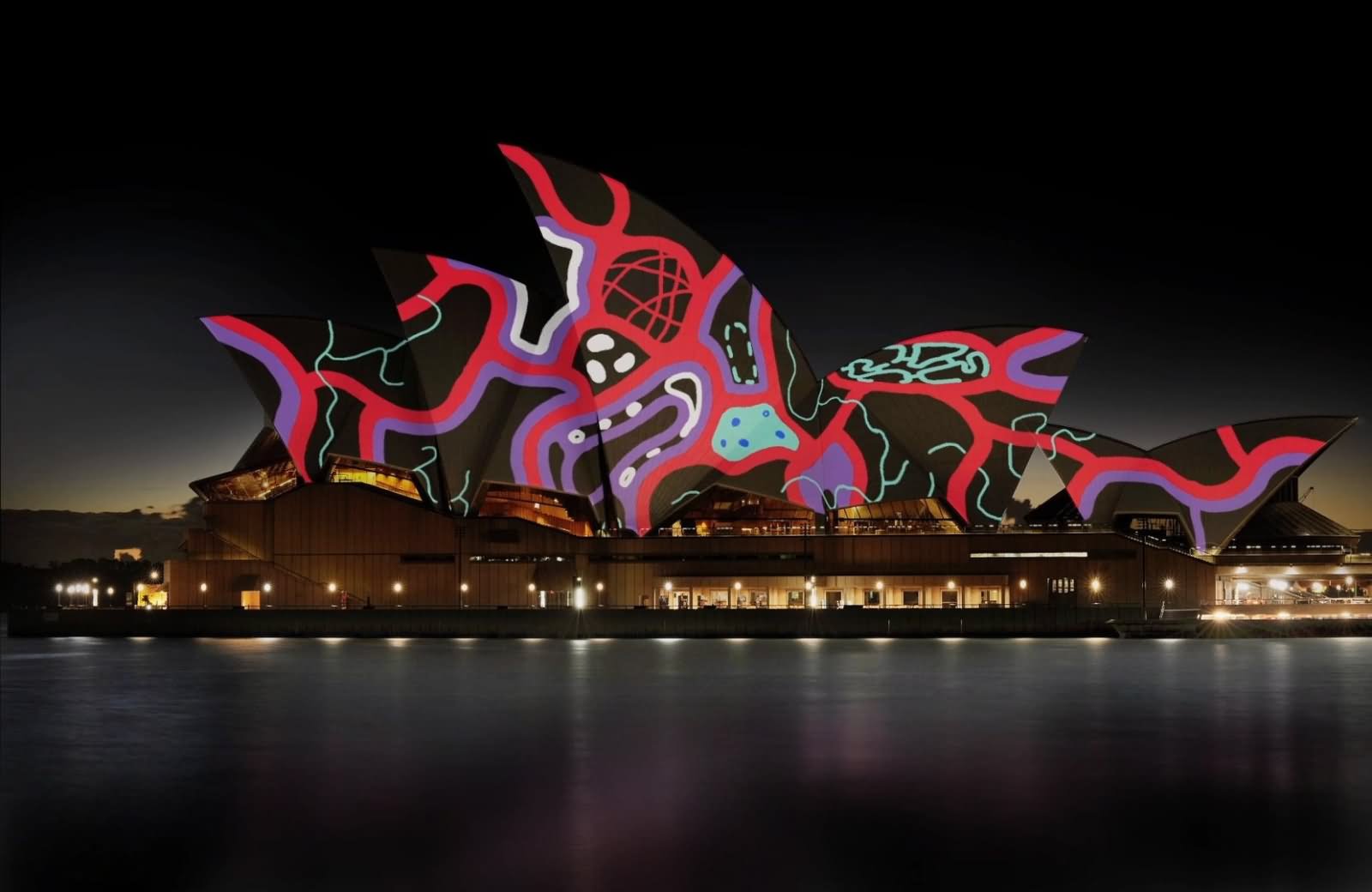 Stunning Lighting Decoration At Sydney Opera House