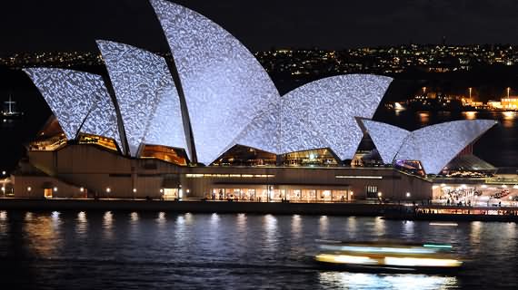 Stunning Night View Of Sydney Opera House
