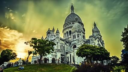 Sunset Over Sacre Coeur Cathedral, Paris