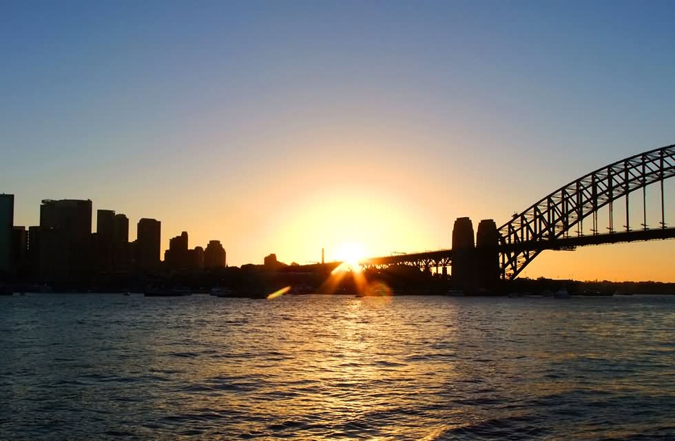 Sunset Over Sydney Harbour Bridge
