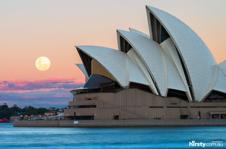 Sunset View Of Sydney Opera House