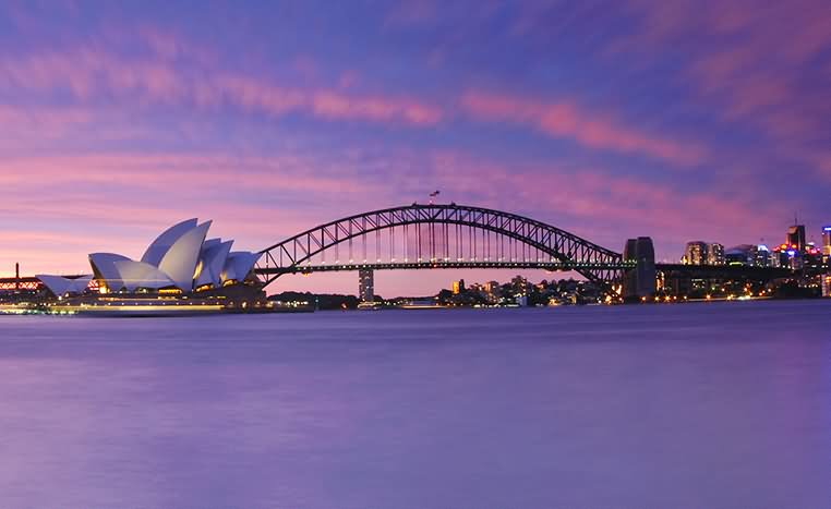 Sydney Harbour Bridge At Twilight