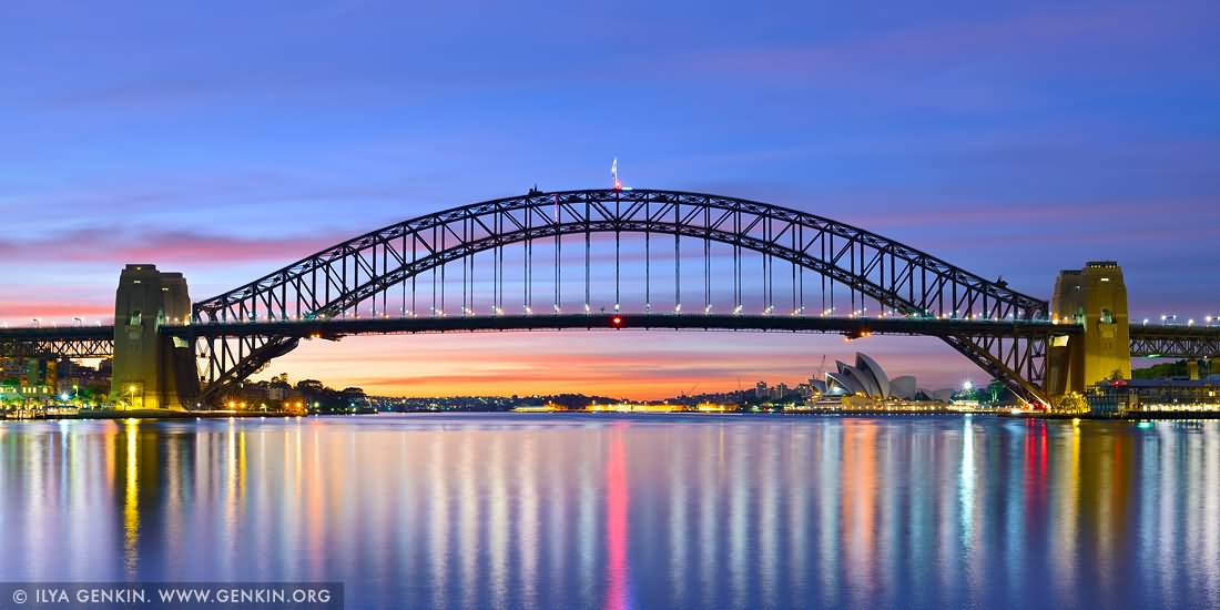 Sydney Harbour Bridge Evening Time Picture