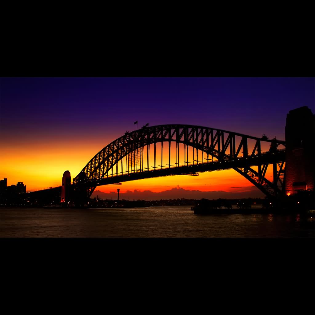 Sydney Harbour Bridge Sunset Image