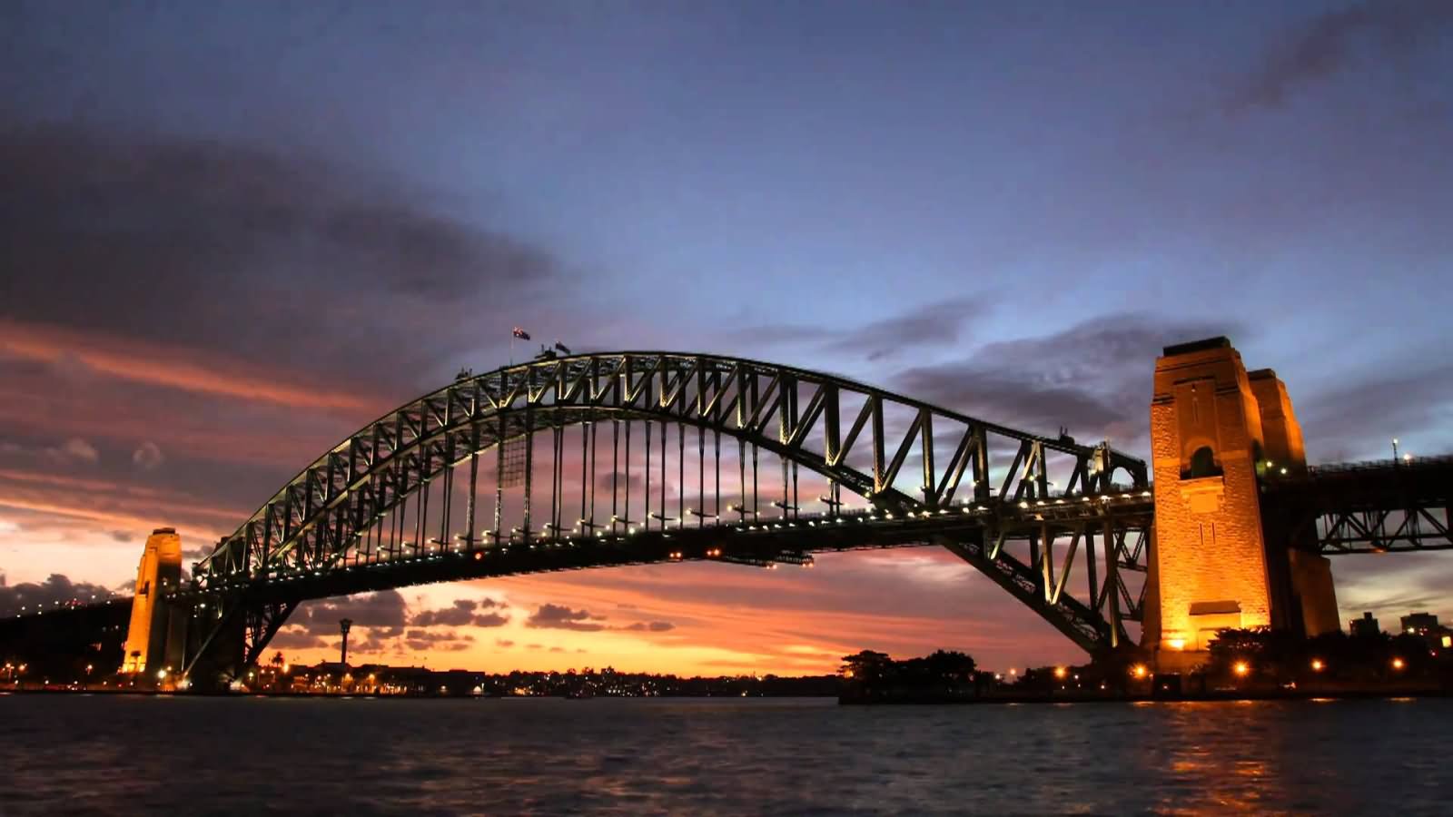 Sydney Harbour Bridge Sunset View Image