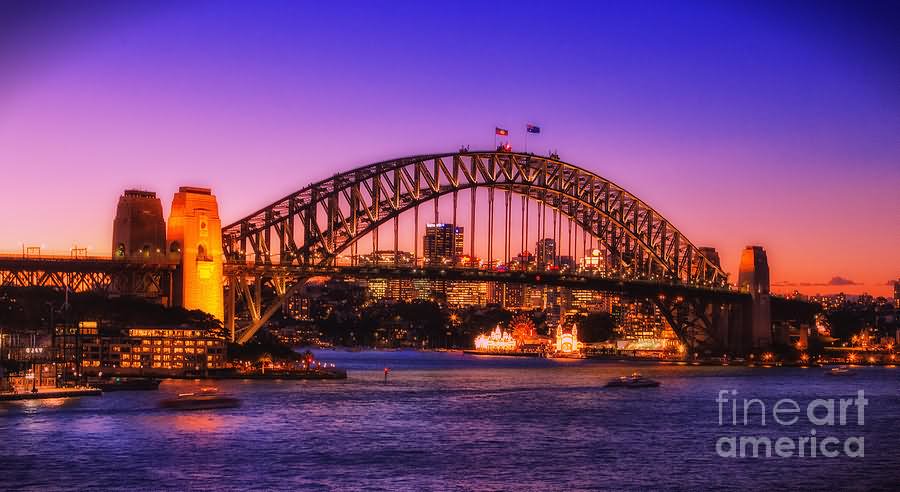 Sydney Harbour Bridge Sunset View Picture