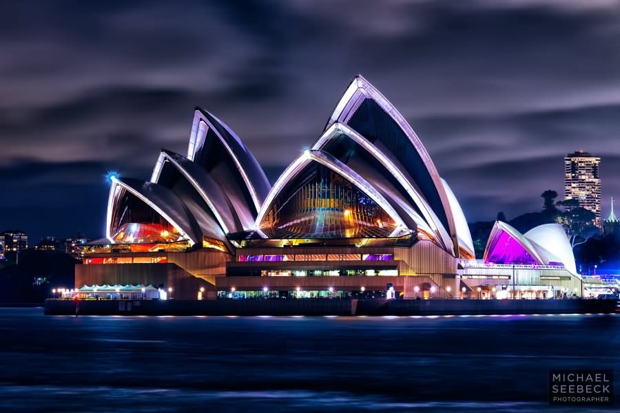 Sydney Opera House View At Night