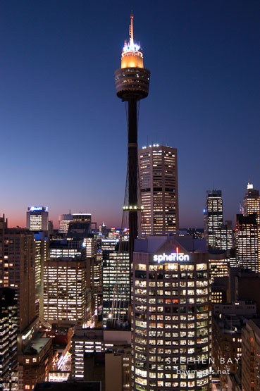 Sydney Tower At Night