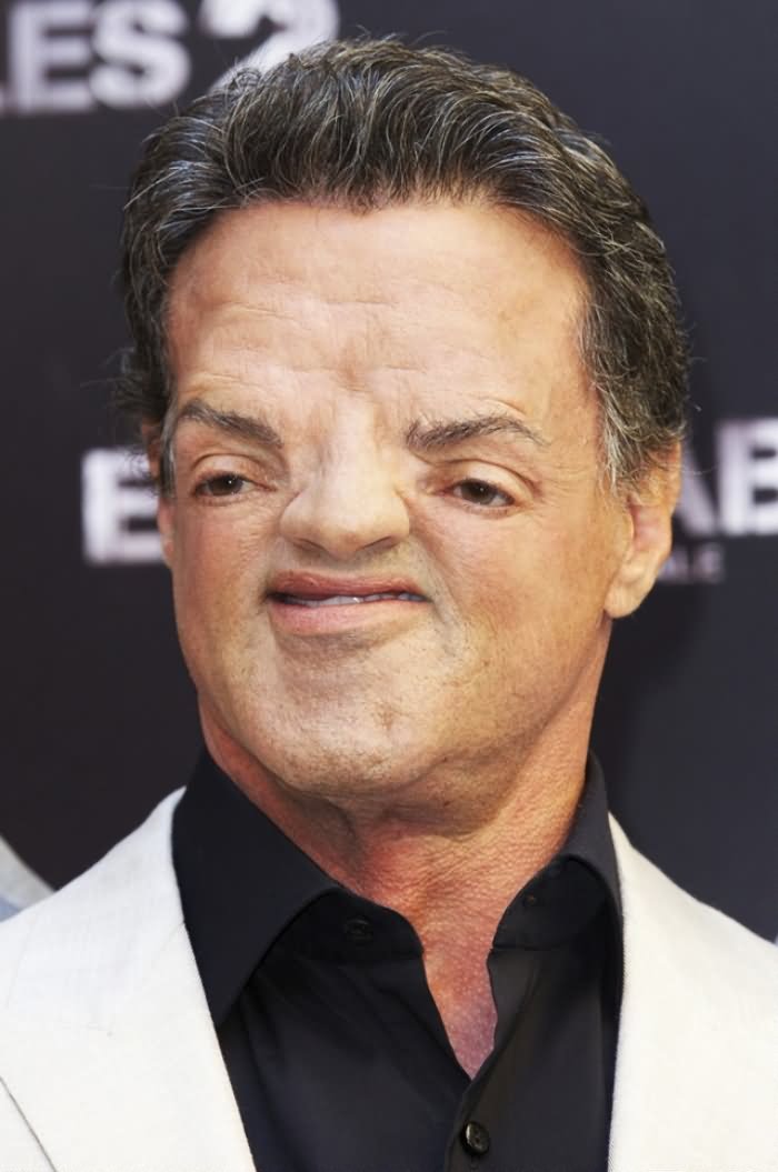 Sylvester Stallone Funny Photoshopped Face Image
